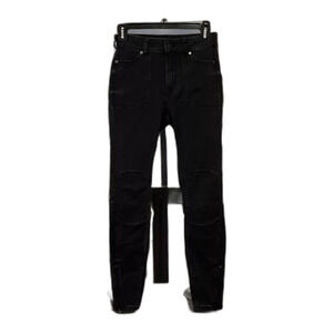NEW Anthropologie Pilcro Moto Jegging Jeans Womens 25 Black Goth Grunge Witchy